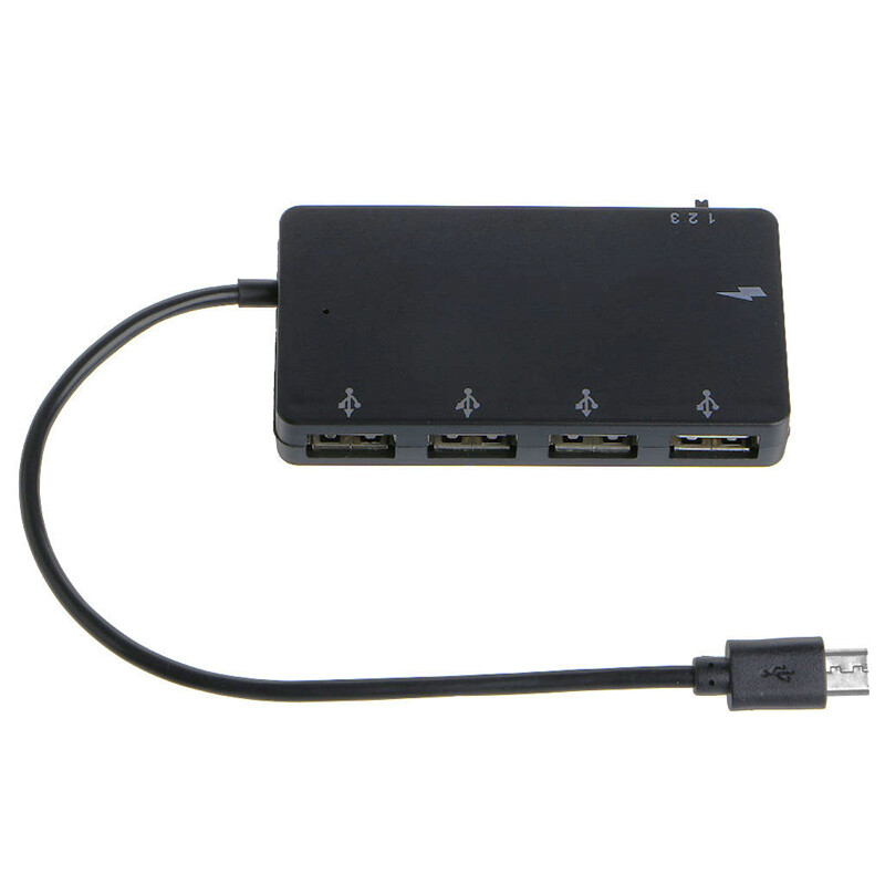 Hub 4 Cổng Micro USB OTG Cáp Chuyển Đổi Sạc Điện Dành Cho Máy Tính Bảng Điện Thoại Thông Minh