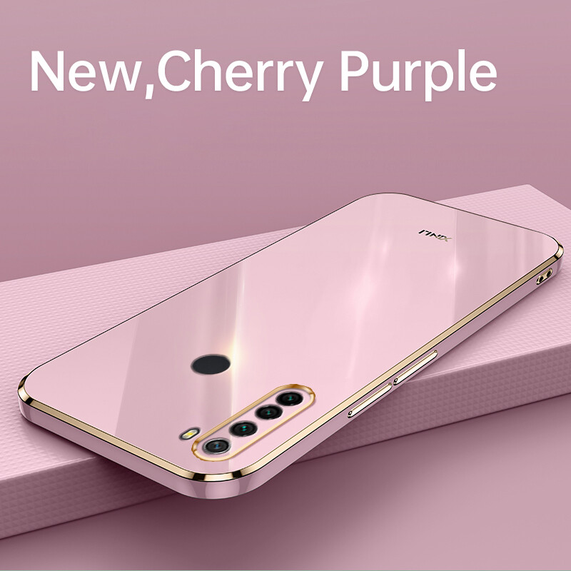 YBD Plating phone Case For Xiaomi Redmi Note 8 2021 casing,Precise Camera Protection cases Luxury Straight Edge Cover