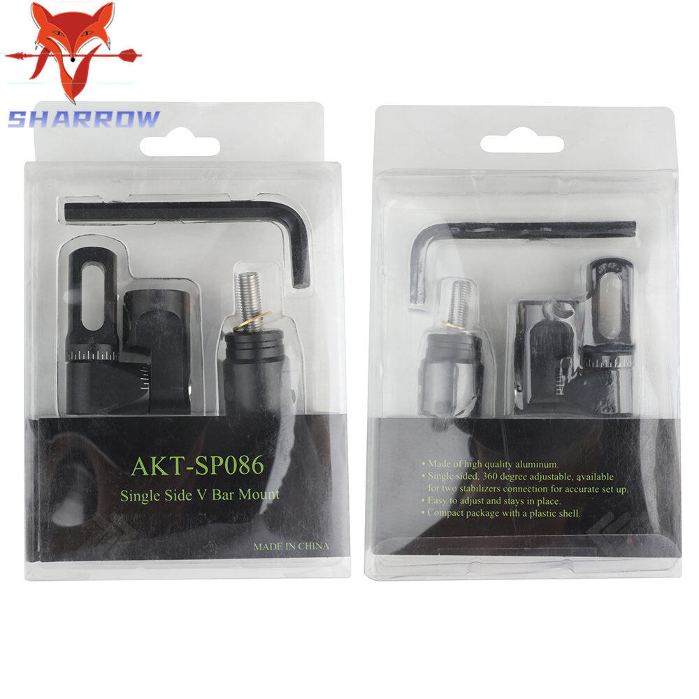 Compound Bow V Bar Balance Rod Stabilizer Precise Angle Adjustable Adapter Shock Absorption