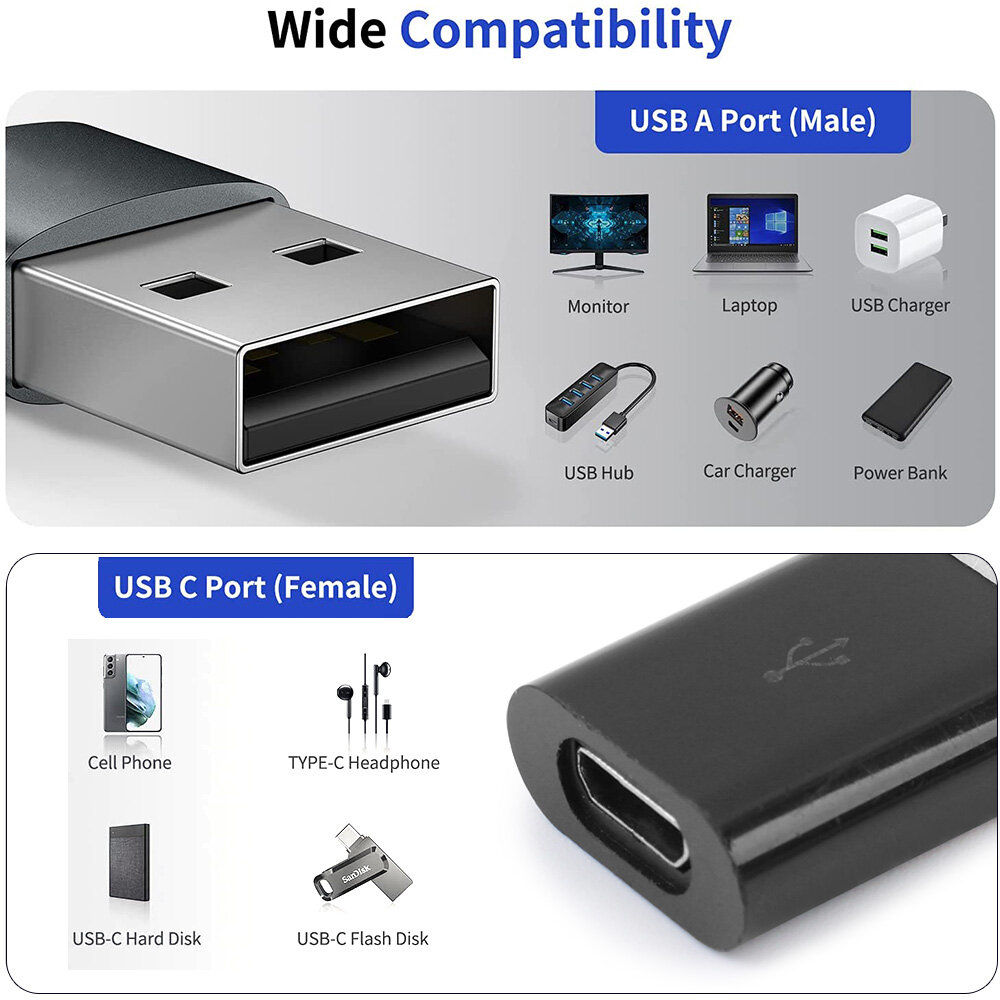 Type-C and Micro USB To USB Adapter