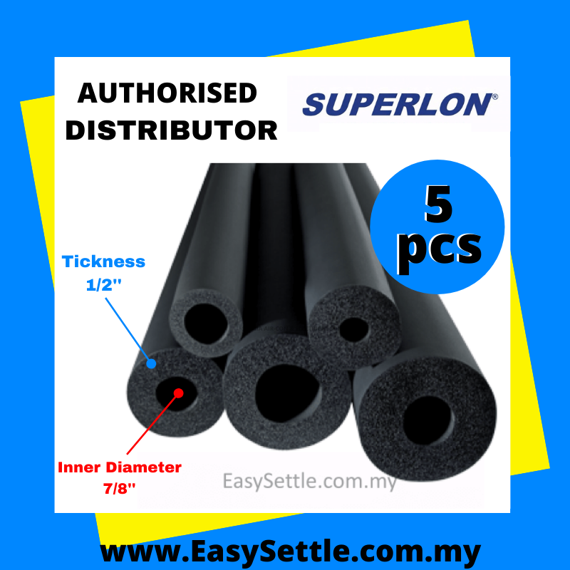 Genuine Superlon 5pcs Superlon Insulation Pipe Internal Diameter 7 8 22mm Thickness 1 2 13mm 1 83m 6feet X5 内径7分 厚度4分 X5 7812 Lazada