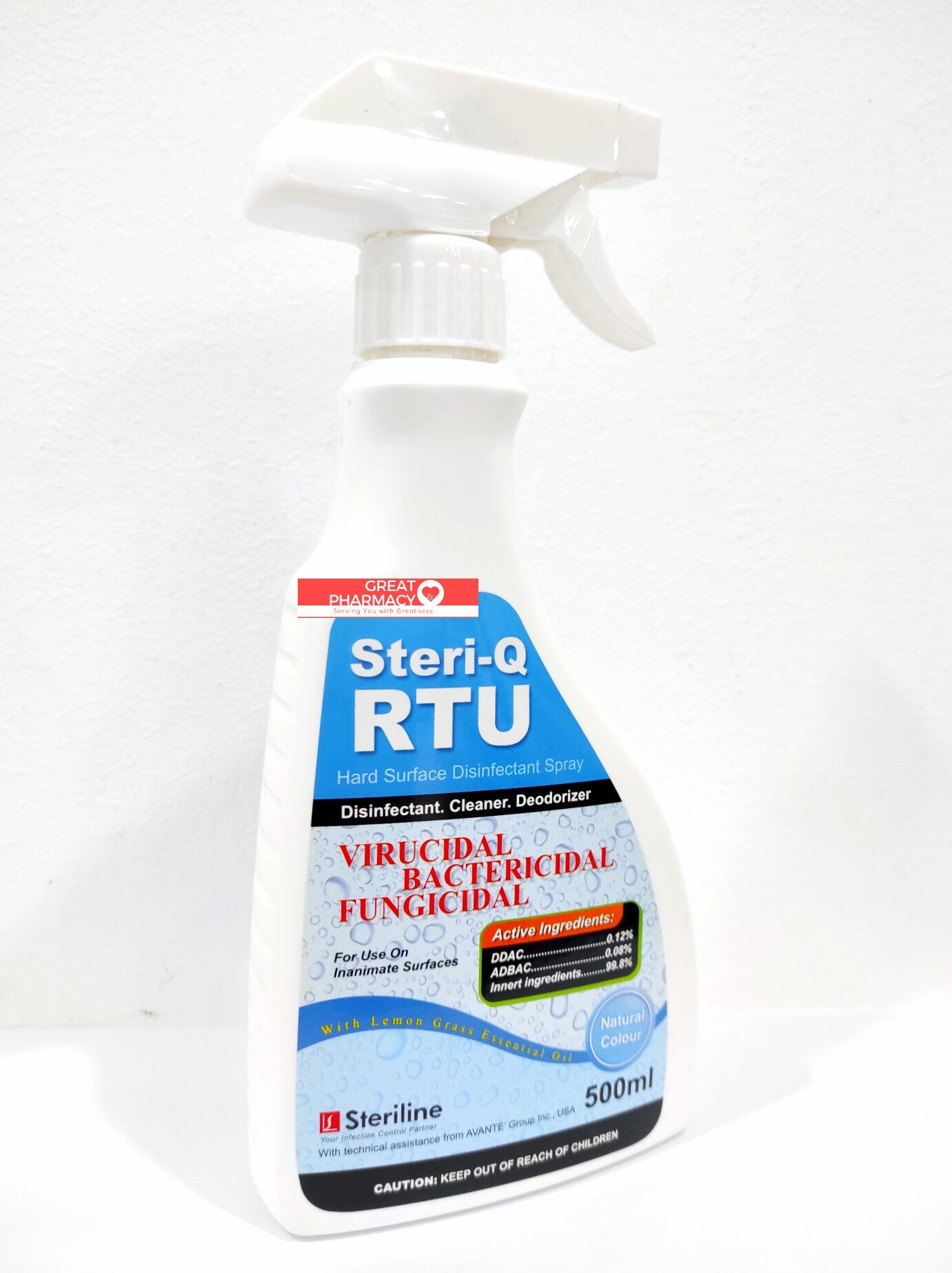Steri Q RTU Hard Surface Disinfectant Spray 500ml (Exp 01/2023) Lazada