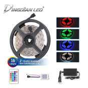 Dingdian Led AC100-265V 5M Led Strip Lights for Room SMD5050 Waterproof 16 Colors Changing Remote Control Grow Lights Flexible with Tape for Christmas Decoration