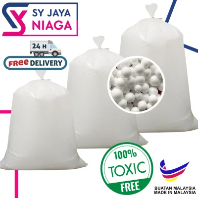 Yugana Home 🔥Toxic Free🔥 Ready Stock Bean Bag Sofa Refill Beads Filling 0.5kg / 1kg / 2kg / 3kg - Malaysia Local Seller Fast Delivery (Polystyrene Poly Foam BEADS) Biji Kabus For Bean Bag / Packaging / Pillow