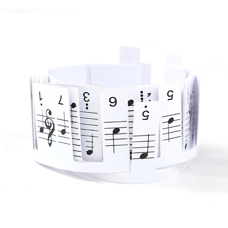 Piano Notes Guide for Beginners Learning Removable Piano Keyboard Note Labels Portable 61/88 Keys Piano Keyboard Sticker