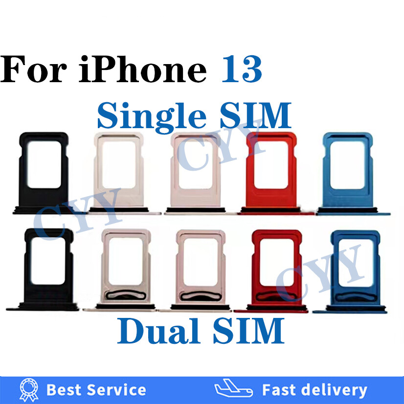 Khay Đựng Thẻ Sim Chất Lượng Cao Cho iPhone 13 13Mini 13Pro 13 Pro Max / Mini + Bộ Chuyển Đổi Thẻ Sim Với Ngăn Đựng Thẻ Micro SD Bộ Chuyển Đổi Khay Khe Bộ Phận Thay Thế Hai/Một SIM