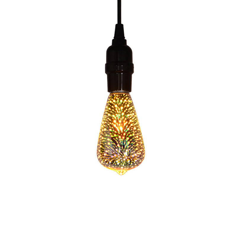 Bóng Đèn Edison Led Pháo Hoa 3D Nhiều Màu Đèn LED Thủy Tinh Quán Bar Trang Trí Giáng Sinh Mới Lạ