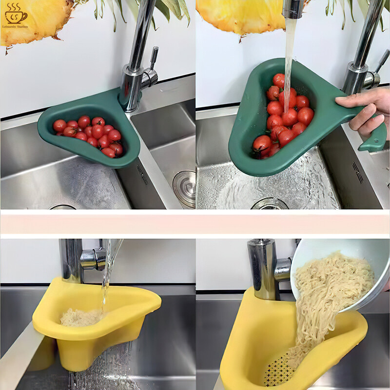 Giỏ Thoát Nước Hình Thiên Nga Chậu Rửa Giỏ Thoát Nước Rau Quả Thông Thường Giỏ Thoát Nước Đa Năng Cho Bồn Rửa Chén Thức Ăn Thừa Nhà Bếp
