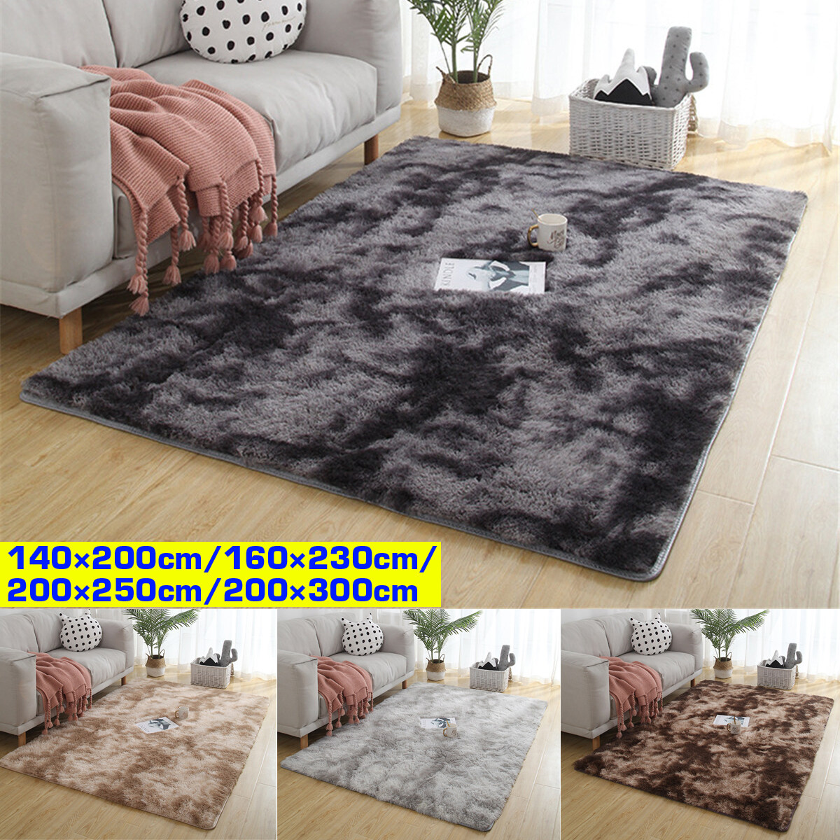 200 300cm Large Soft Gy Carpet 50mm, Large Area Rugs Under 200