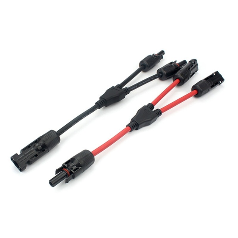 2 Chiếc Đầu Nối Song Song Nhánh Chữ Y Đầu Nối Điện Năng Lượng Mặt Trời 30A 1000V Đầu Nối Dây Cáp Tấm Năng Lượng Mặt Trời Quang Điện
