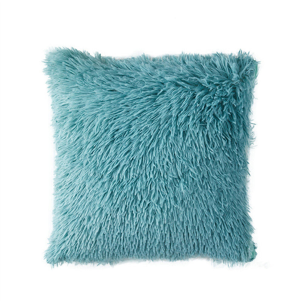 40*40cm Soft Fluffy Cushion Cover Throw Pillow Case Long Plush Home Sofa Decor