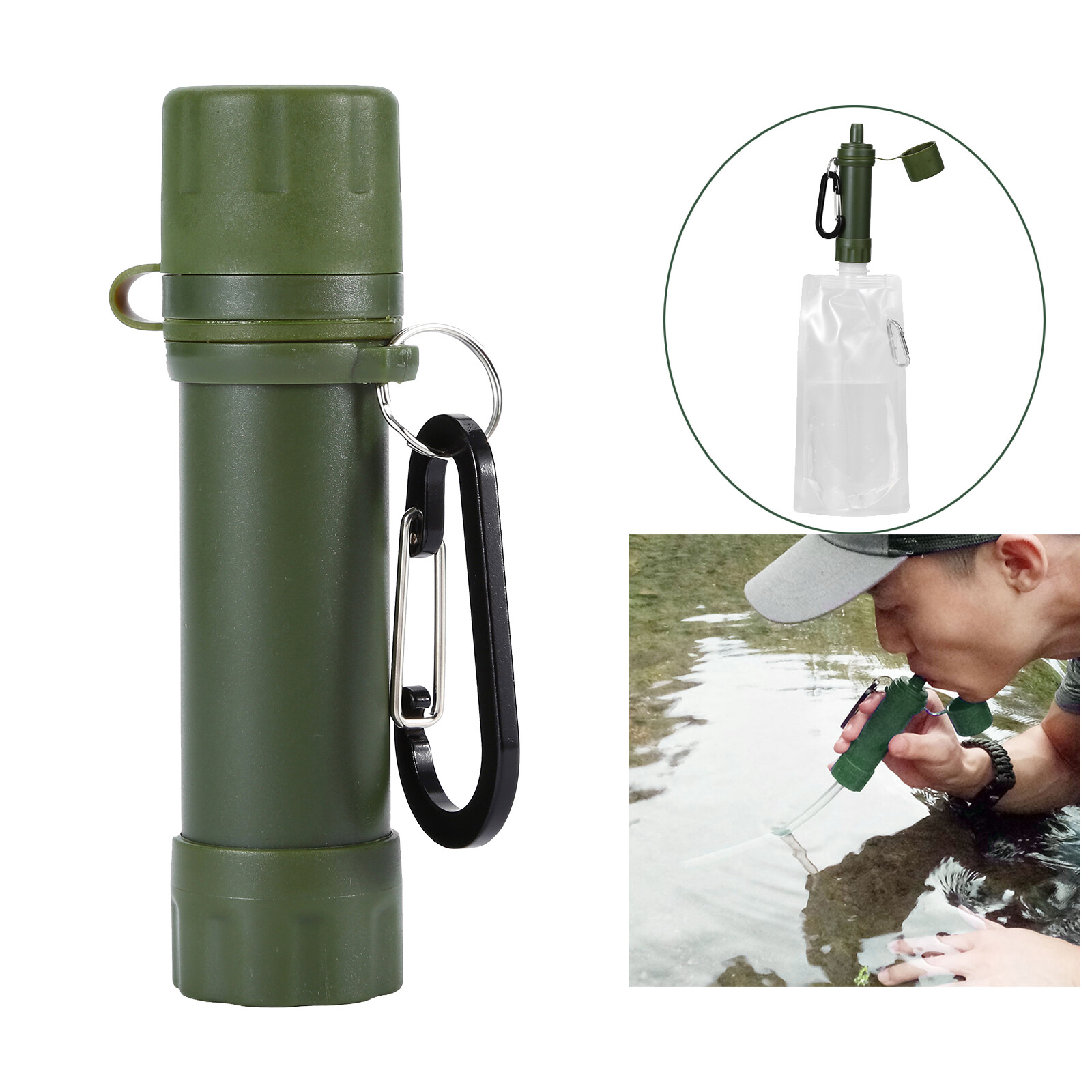 Baoblaze Portable Personal Water Filter Straw - Ultra Water Purifier for Camping Gear, Survival Kit, Hurricane Supplies, Hiking Gear, Vacation and Backpacking