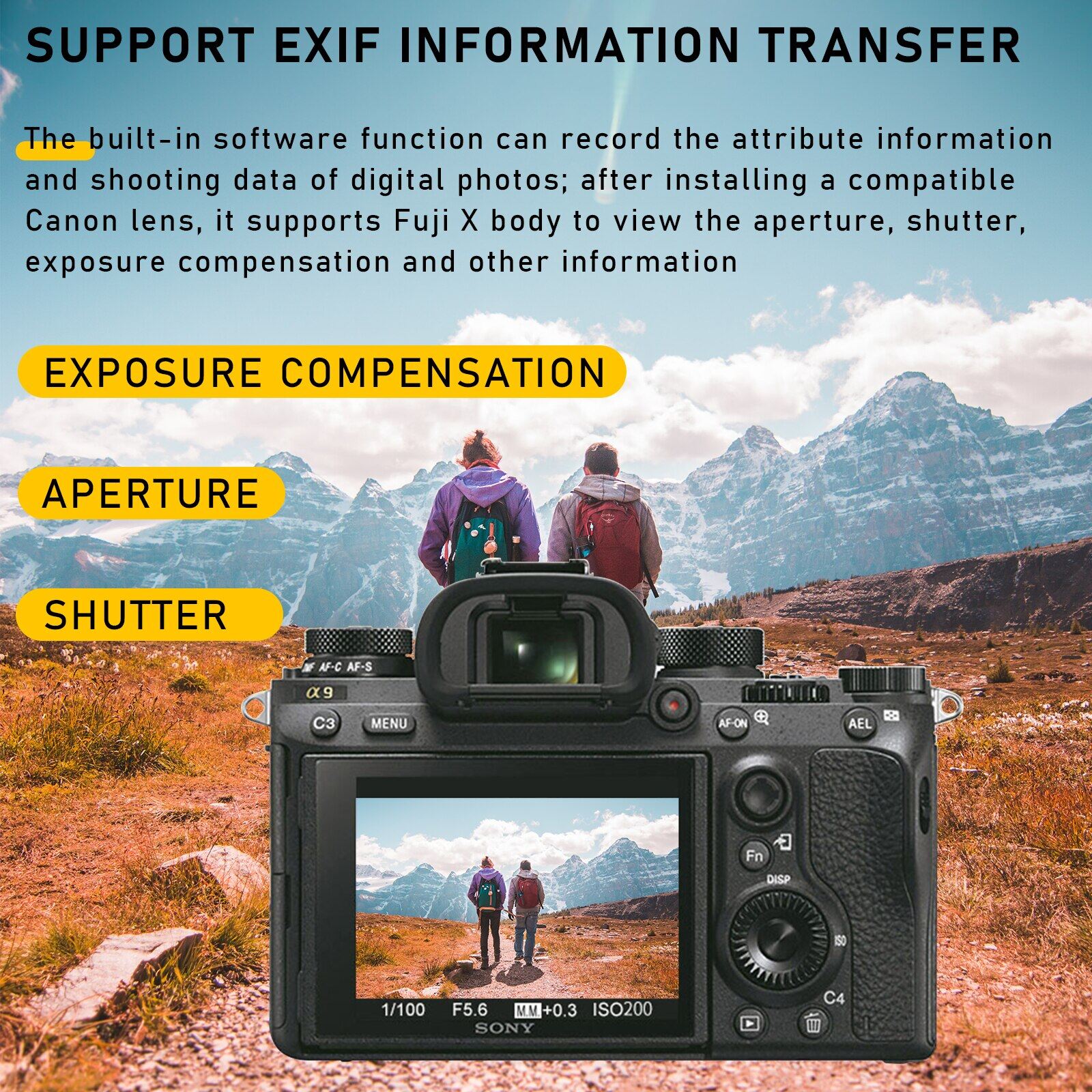 Viltrox EFFX1 Canon EF to Fuji X Lens Adapter Ring Auto Focus for