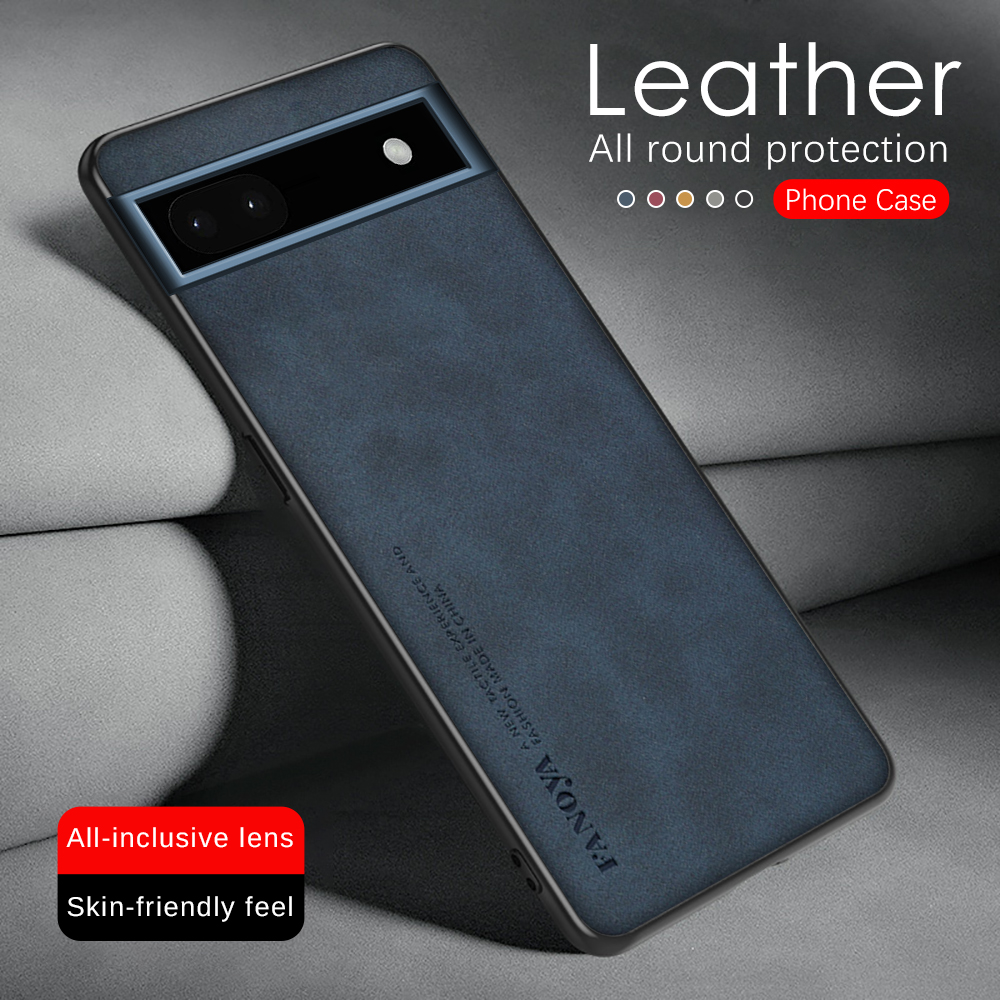 Pixel6a case lambskin texture leather back cover for google pixel6 pixel 6a 6 pro 6pro 5g 2022 tpu soft bumper shockproof coque