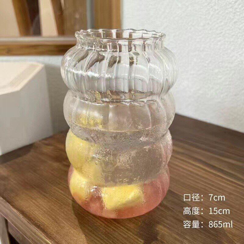 400/500Ml Glass Cup Transparent Tea Cup With Lid Straw Cold Drink Glass Water Bottle Juice Cofee Milk Mug Drinkware