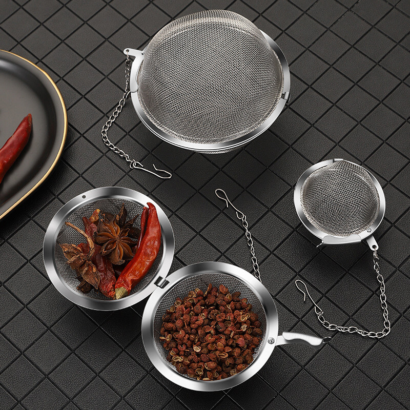 Tea Filter Stainless Steel Reusable Multifunction Mesh Herbal Ball Tea Spice Strainer Infuser Tools Kitchen Supplies
