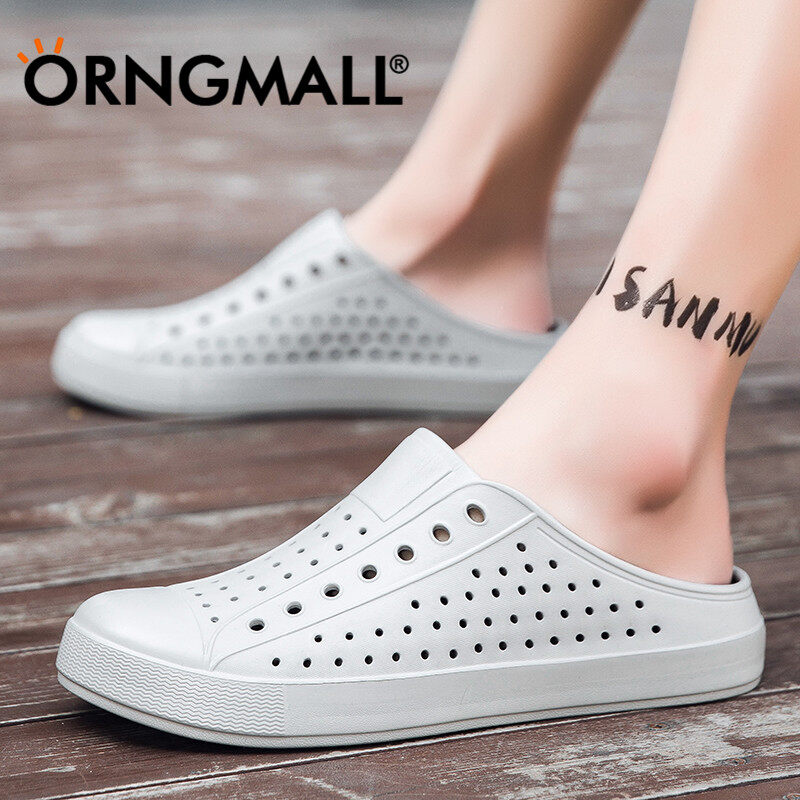 ORNGMALL Men EVA Sandals Youth Breathable Non-slip Shoes Men Outdoor Casual Shoes Waterproof Beach Sandals 36-45