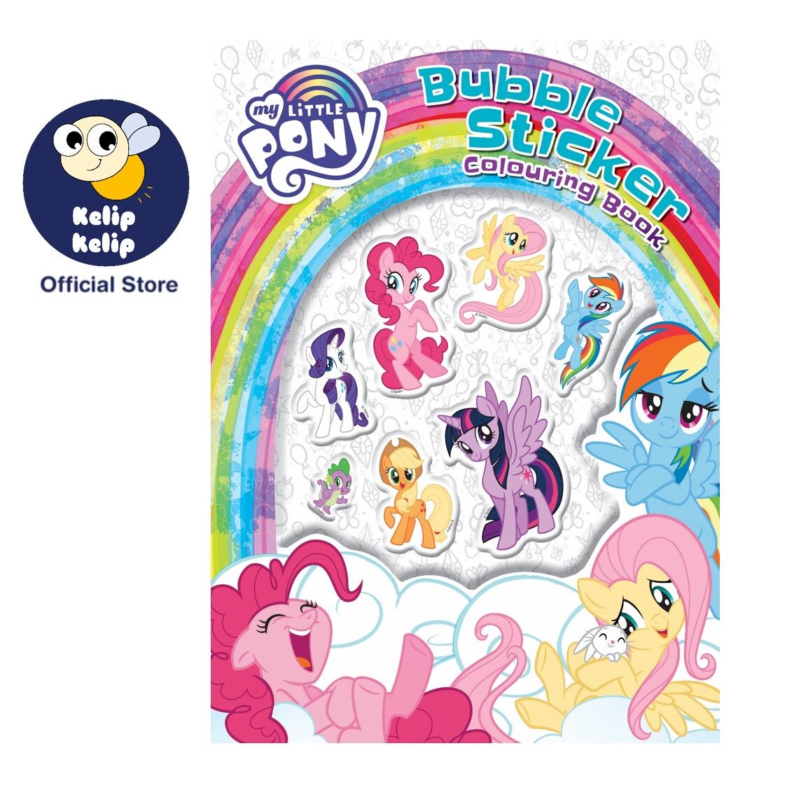 My Little Pony Colouring Book with Bubble Stickers for Kids To Colour