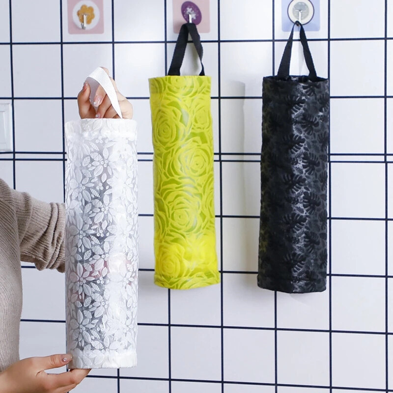 Túi đựng rác tiện lợi lưu trữ túi treo nhà bếp đẹp và bền treo tường túi đựng rác tiện lợi Dispenser Túi đựng tạp phẩm