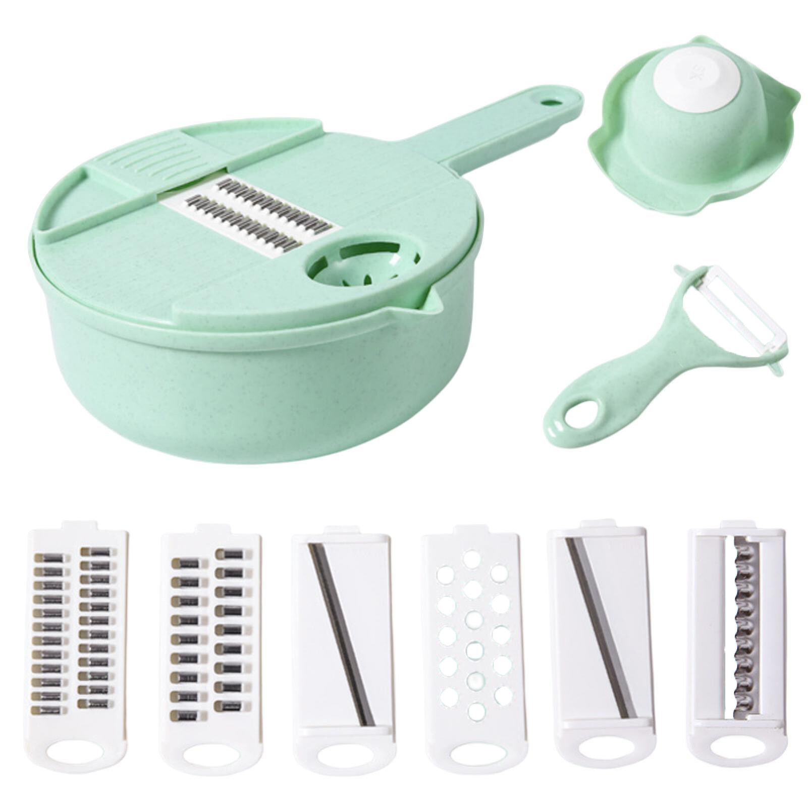 Sanwood® 1 Set Multi-function Cutter Drainable Shredded Vegetables Plastic Chopper Carrots Potatoes Manually Cutter for Kitchen 1 Set Practical