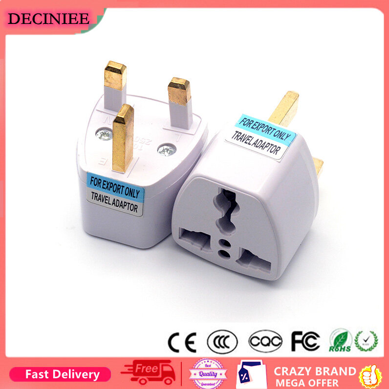 UK to EU Plug Adapter Power Socket White Travel Converter Charger Sockets Outlet Outdoors Travel Wall Converter