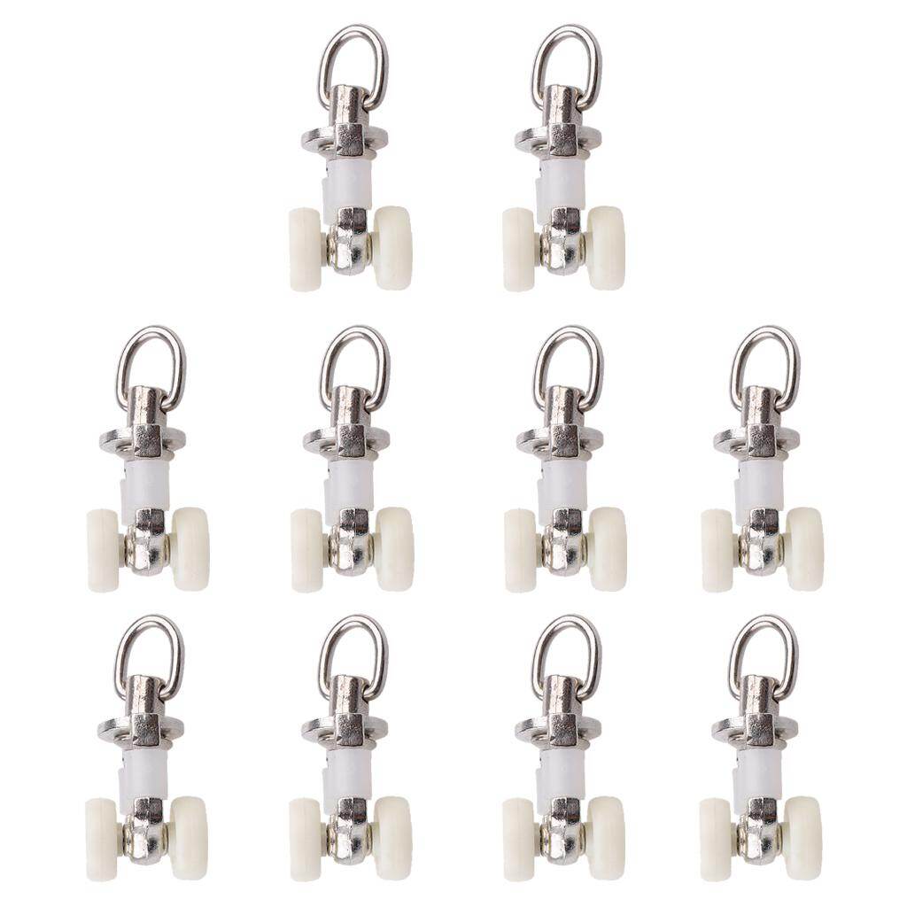 acituna 40x Shower Drapes Track Glider Runner Sliding Roller Hanger Carriers 26mm