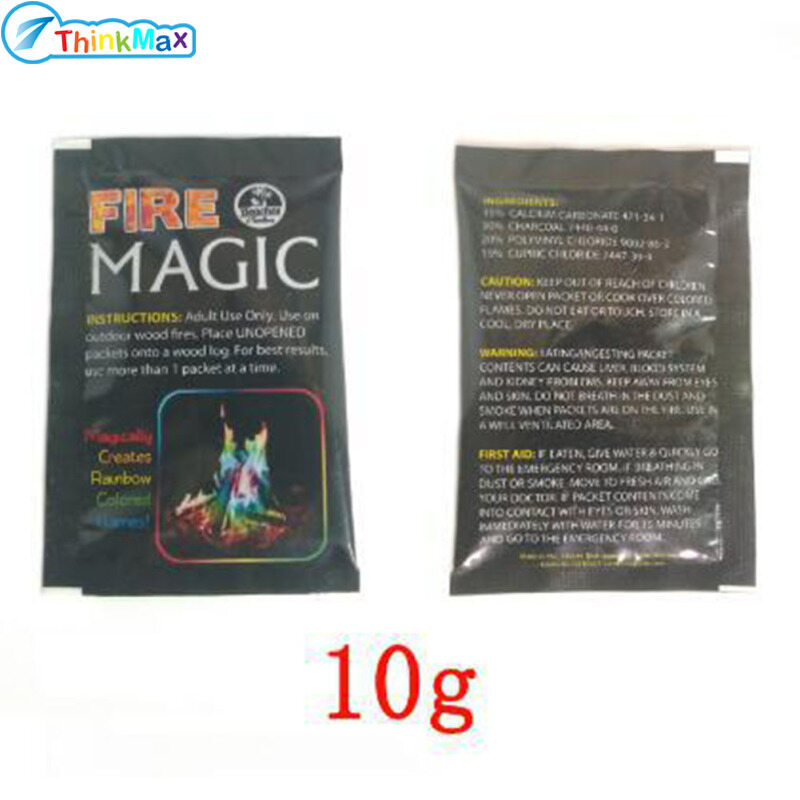 THINKMAX Magical Fire Colored Flame Agent Magic Flames Color Changing Powder Beach Party Bonfire Fireplace Fun Colorful Fire