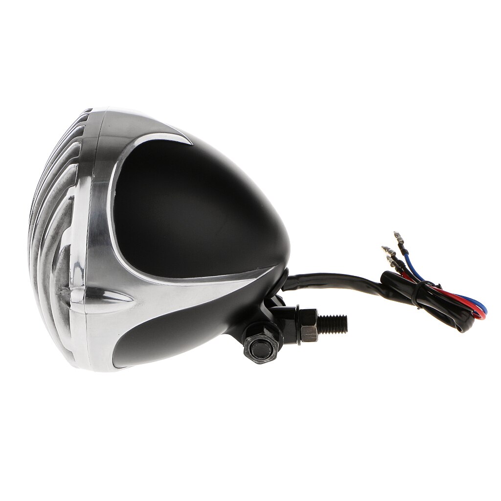 Motorcycle Front Headlight With Grill Cover Housing For Bobber Motorcycle Headlight Grill Motorcycle Light Assembly