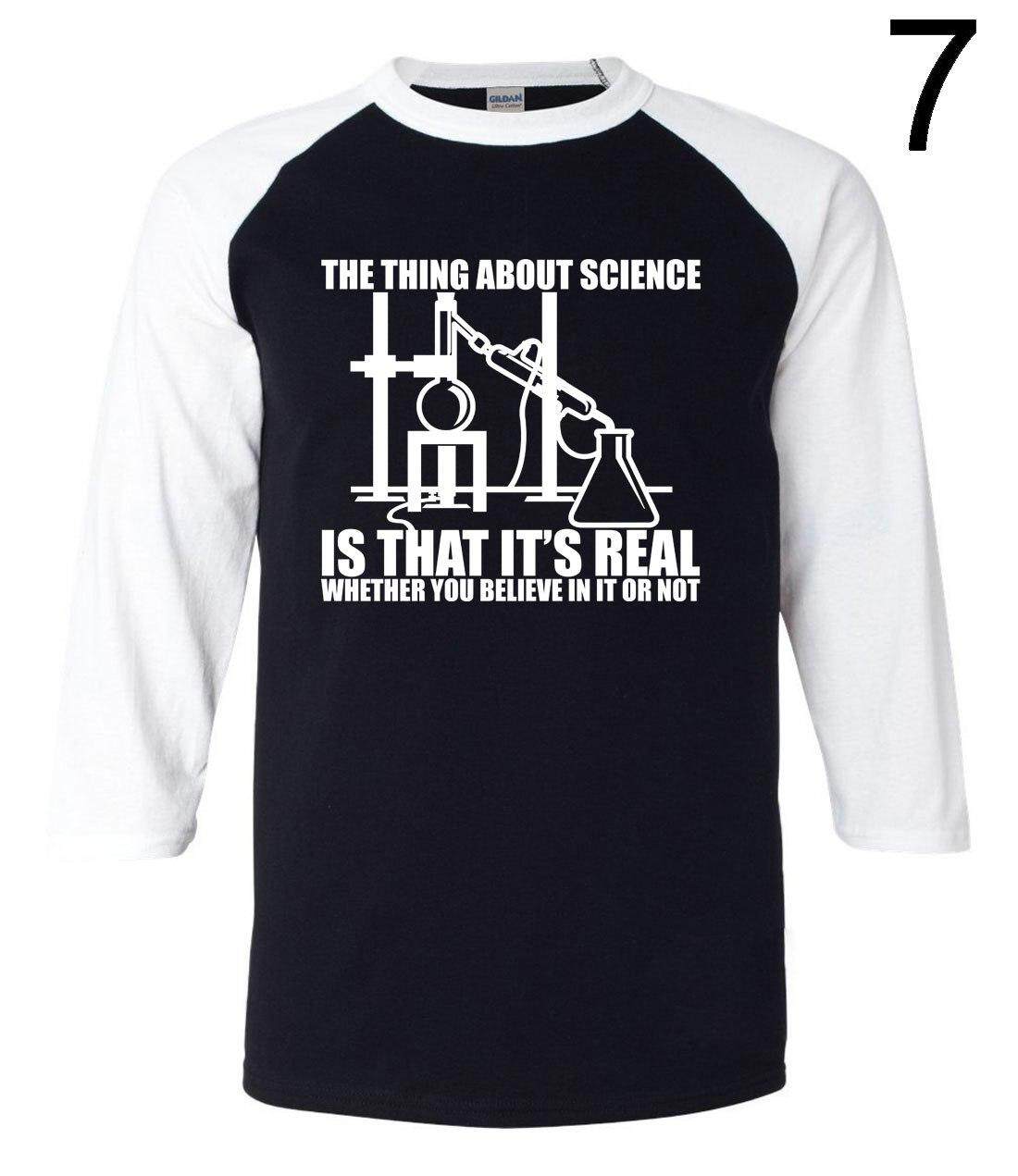 Dochpi Ini Adalah Ilmu-REAL Percaya atau Tidak 2019 Musim Panas Penjualan Terlaris 3/4 Lengan Ilmu Kemeja 100% Katun Baru Raglan Pria t-shirt