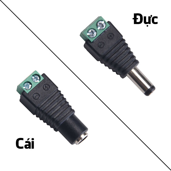 Combo Jack Nối Nguồn DC5.5x2.1mm Đực - Cái