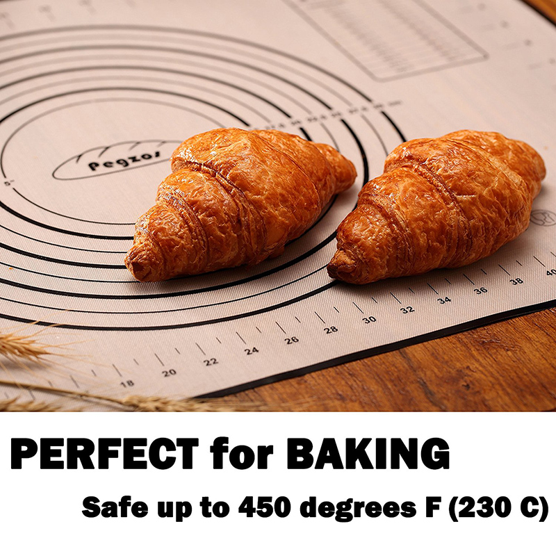 WALFOS Silicone có thể tái sử dụng không dính bánh nướng Rolling Mat Pad Sheet với đo lường