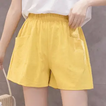 womens high waisted linen shorts