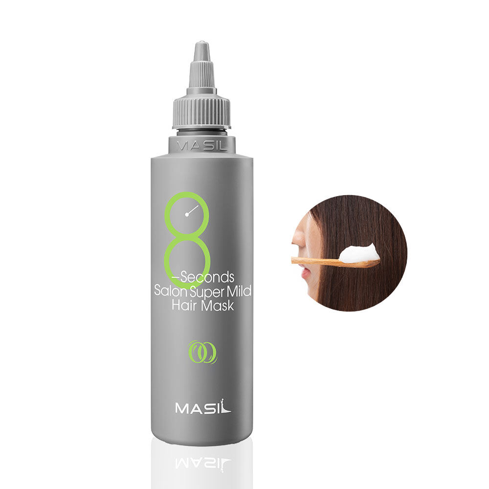 Masil 8 Seconds Super Mild Hair Mask 3.38floz Bouncy Hair Mask All in One Haircare for both Hair and Scalp