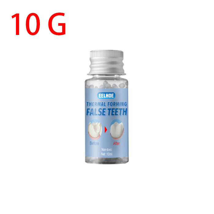 MOFE DIY Tooth Repair Replace Missing Denture Repair Solid Denture Temporary Tooth Filling Material Tooth Brace Rubber Safety Non-Toxic Moldable Replacement Material Tooth Repair Kit 10g/ 20g/ 30g