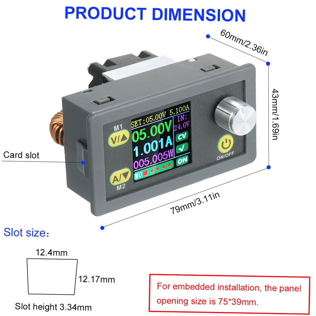 KKmoon Điều Khiển Kỹ Thuật Số Mô-đun 5A 80W Điện Áp Không Đổi Dòng Điện Nguồn Điện Lập Trình Mô-đun Cấp Nguồn Có Thể Điều Chỉnh Điều Chỉnh Điện Áp Lưu Trữ Dữ Liệu Mô-đun Nguồn Một Chiều