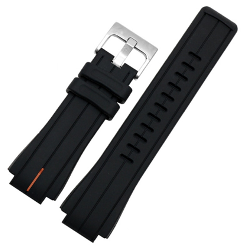 Silikon-Armband 24x16 Mm Für Timex Uhren – Sportarmband Mit Dornschließe (Rot)