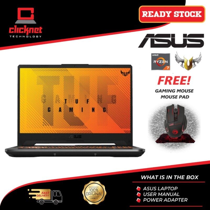 Asus Laptop TUF FA506I-UHN203T 15.6″ FHD Grey (Ryzen 7-4800H, 8GB, 512GB SSD, GTX 1660Ti 6GB, IPS, 144HZ) Malaysia