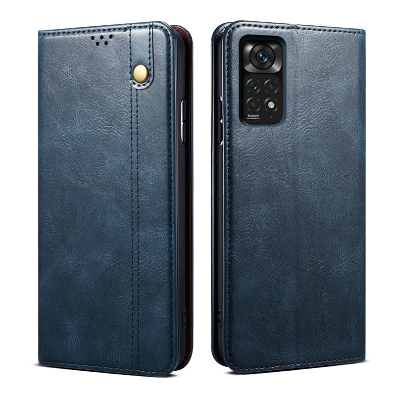 Thinmon for Xiaomi Redmi Note 11S/Redmi Note 11 4G 2022 Luxury Leather Flip Phone Case for Xiaomi Redmi Note 11S/Redmi Note 11 4G 2022 Stand with Card Slot Anti-drop Phone Casing