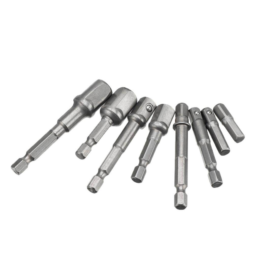 Socket Adapter Hex Shank to Square Head Extension Drill Bits Hex Bar Set