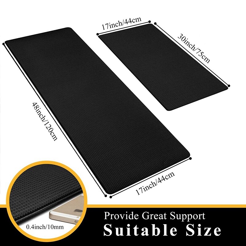 Kitchen Rugs, Cushioned AntiFatigue Kitchen Mat, Waterproof & Non