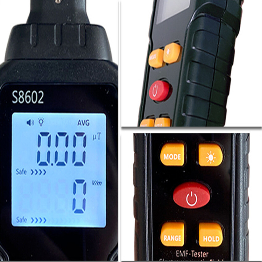3-In-1 Digital Radiation Dosimeter Field Temperature LCD Display Handheld Multifunctional Detector Tester