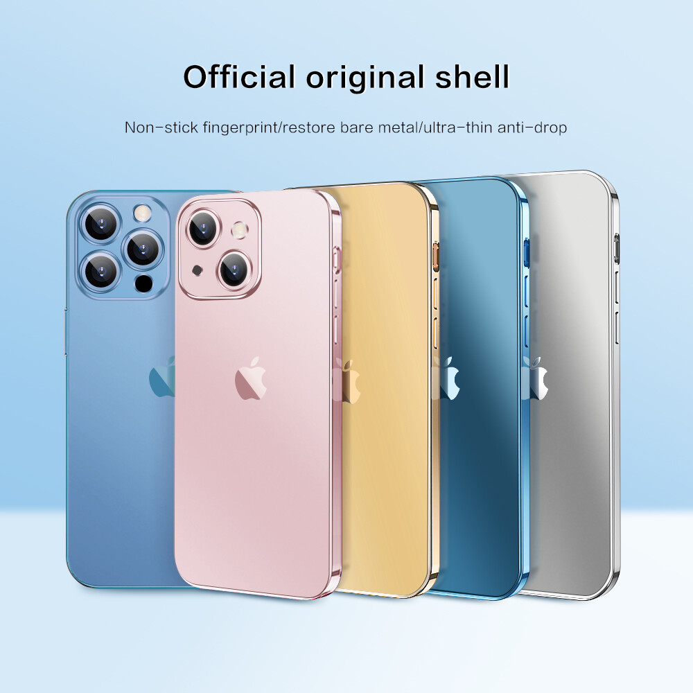 SmartDevil Plating Ultra-thin Matte Phone Case for iPhone 14 Pro max Case iPhone 15 Pro Max 15 Plus iPhone 13 Pro max case original 14 Plus 13 mini 12 Pro max 11 Pro max All-inclusive Anti-fall Case Phone Protect Shell
