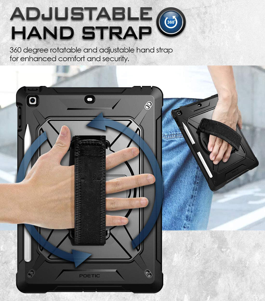 Vỏ Ốp ipad với dây đeo hộp đựng bút chì/vai, dây đeo tay chân quay 360 chịu lực cao chống sốc chắc Chắn Vỏ Ốp iPad Pro 11 2025 2024 2022 2021 2020 2018, iPad/11th/10th/9th/8th/7th/6th/5th Gen, iPad Air 8/Air 7/Air 6/Air/5 Air 4/Air 2, Mini 7/6/5/4