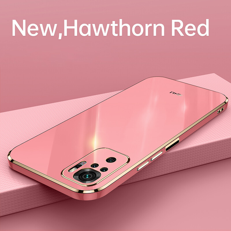 AnDyH Ốp Điện Thoại Mạ Cho Xiaomi Redmi Note 10 10S 4G Ốp Bảo Vệ Máy Ảnh Chính Xác Ốp Viền Thẳng Sang Trọng