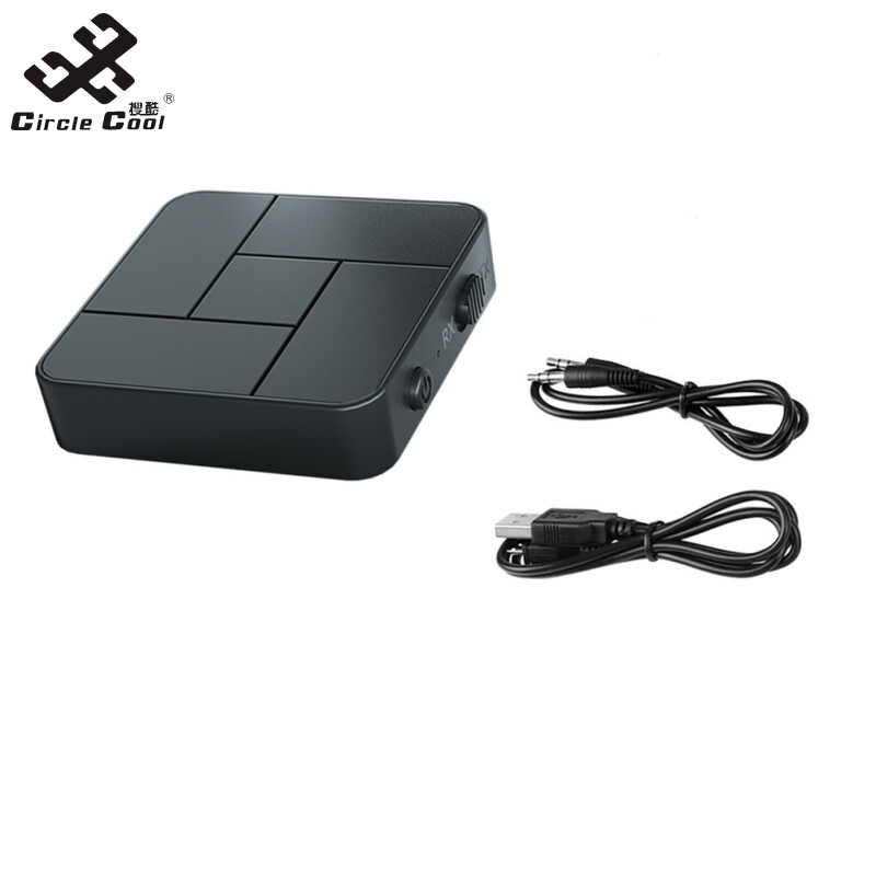 Circle Cool 2-in-1 Bluetooth 5.0 Receiver Transmitter Tv Computer Projection To Wireless Earphone Amplifier Speaker