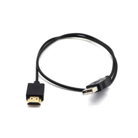 QNSTAR HDMI ตัวผู้ไปเป็นคอนเนคเตอร์ตัวเมียพร้อม USB 2.0 สายชาร์จแบตเตอรี่ Spliter อะแดปเตอร์ Extender