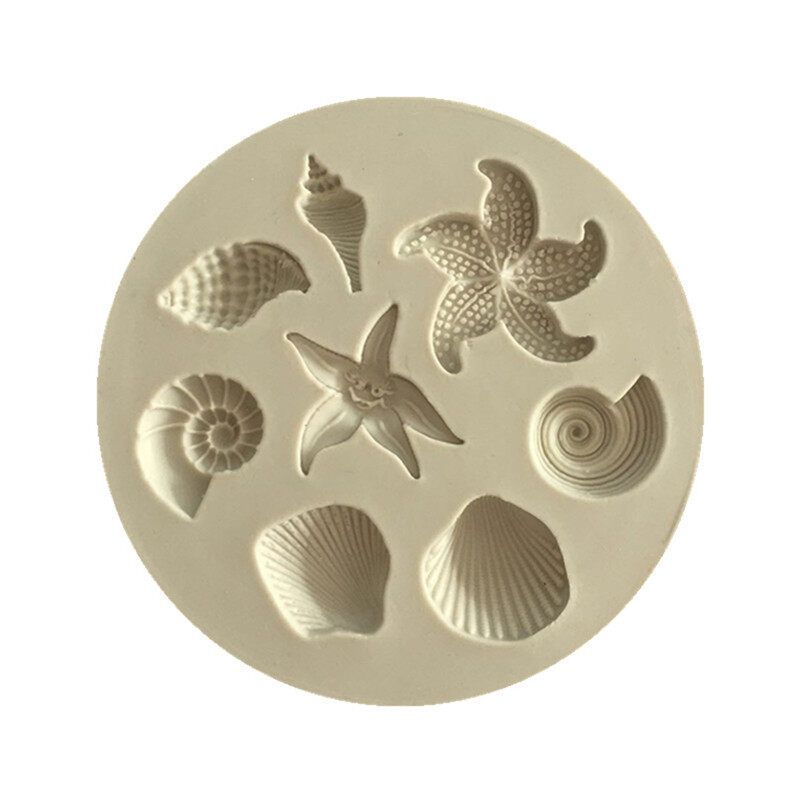 [Mariannes] Ocean Biological Conch Sea Shells Chocolate Cake Silicone Mold Kitchen Tools