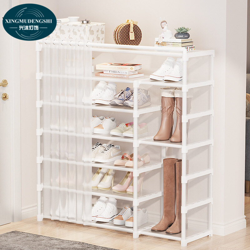 XMDS Simple shoe rack home door dormitory indoor dustproof shoe box storage box large capacity space-saving storage artifact
