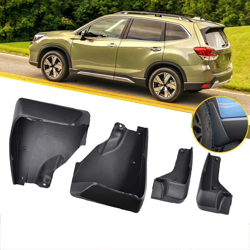 （borongwell）4Pcs Black Mud Flaps Splash Guards Mudguards Fender for Subaru Forester SK 2019 2020
