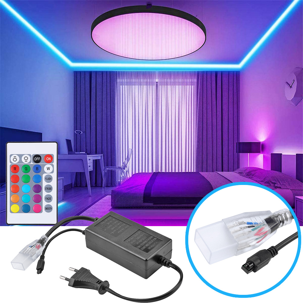 4 Pin Infrared 24 Keys Remote IR RGB LED Controller for 5050 Strip Lighting